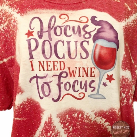 WHISKEY KISS Hocus Pocus Wine Tie Dye Graphic Tee - Picture 5 of 5